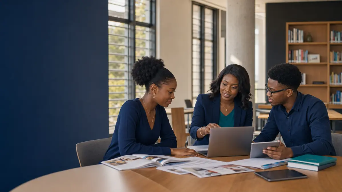 Education consultant guiding Ghanaian students